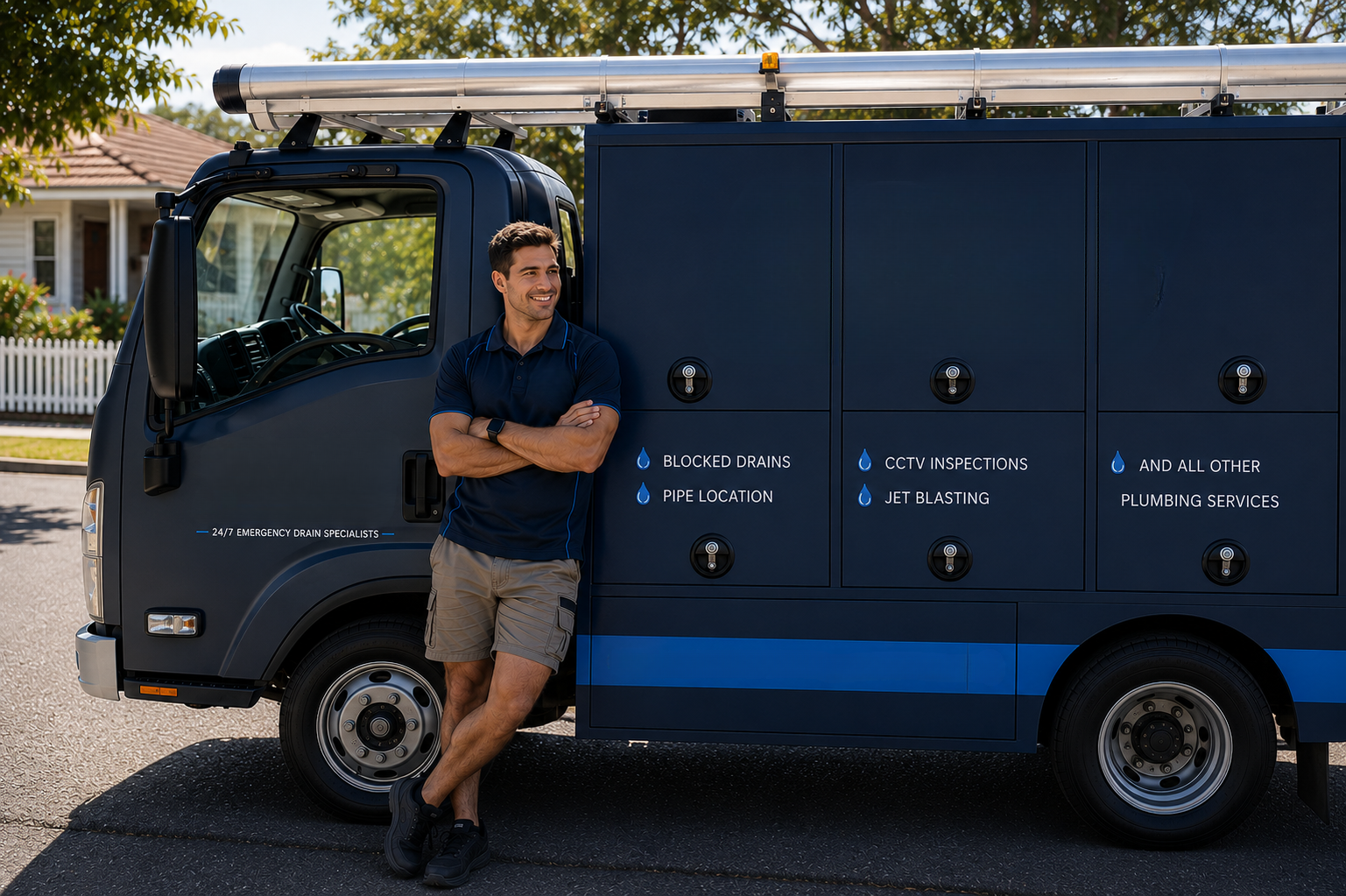 Plumber with St Ives Blocked Drains van